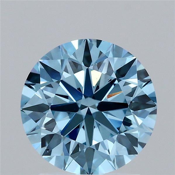 1.94 Ct. Fancy Vivid Blue Round Lab Grown Diamond