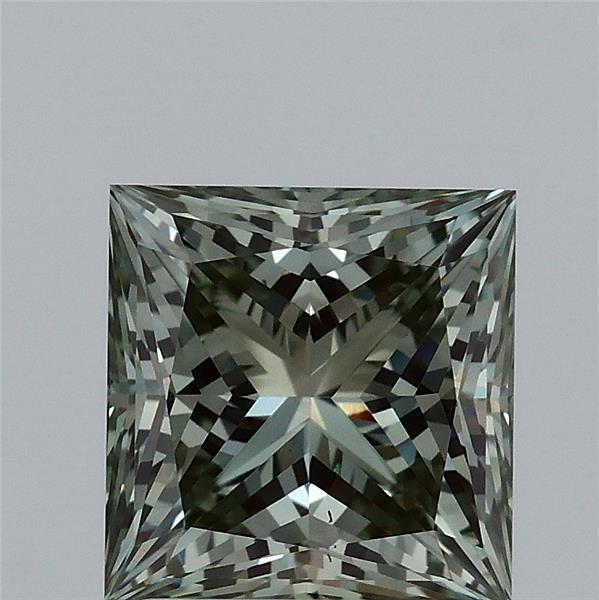 2.17 Ct. Fancy Intense Green Princess Lab Grown Diamond