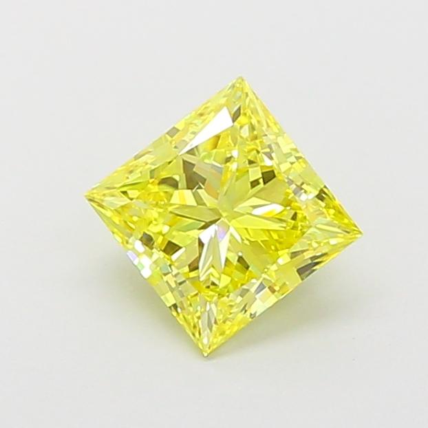1.0 Ct. Fancy Vivid Yellow Princess Lab Grown Diamond