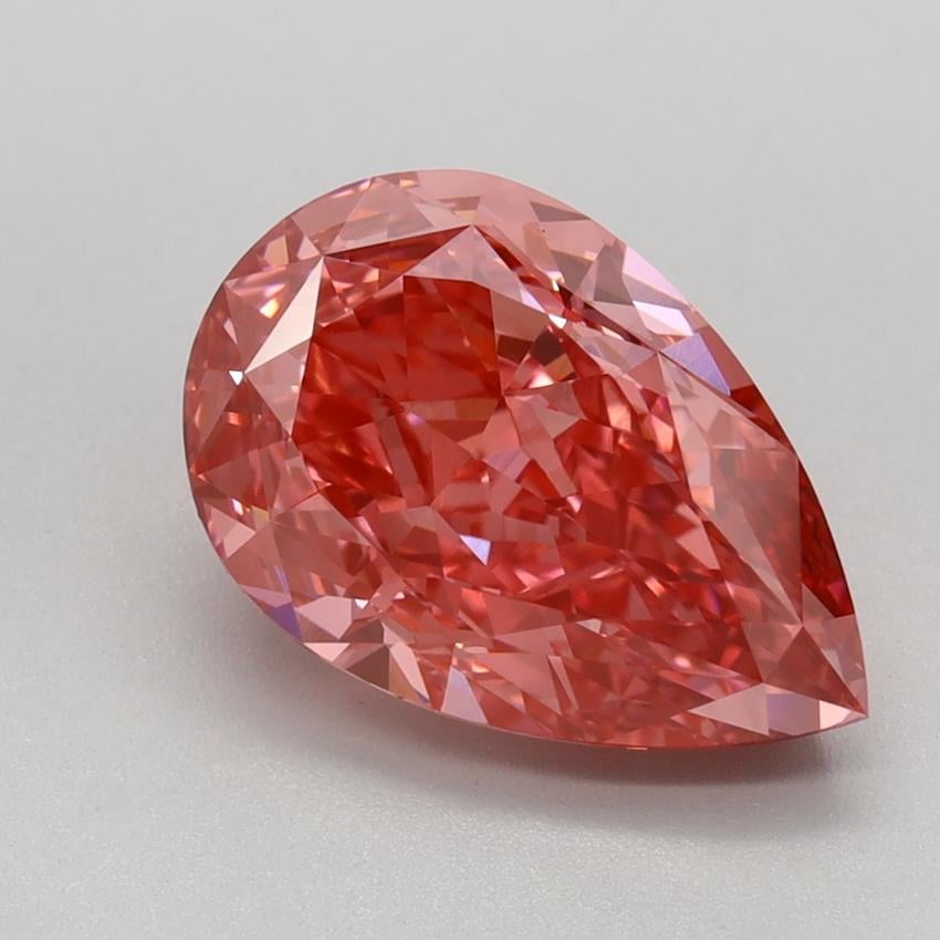 2.65 Ct. Fancy Vivid Pink Pear Lab Grown Diamond