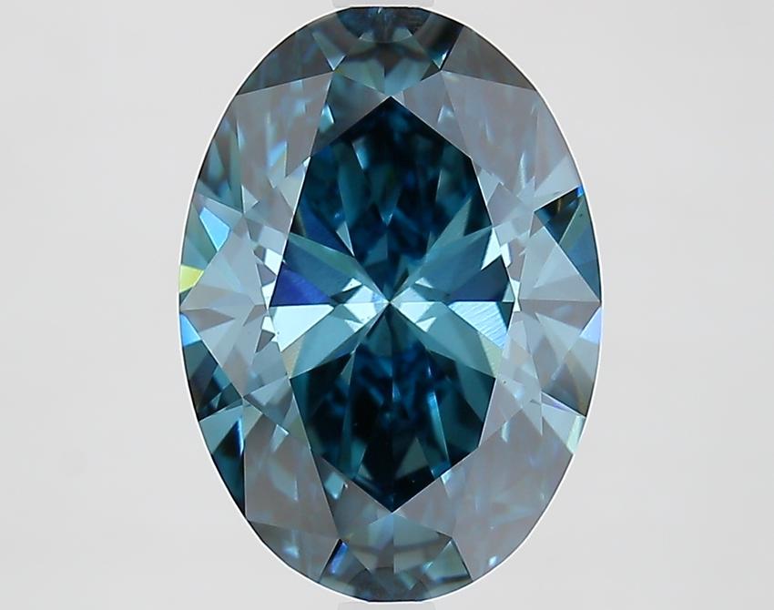 4.00 Ct. Fancy Deep Blue Oval Lab Grown Diamond