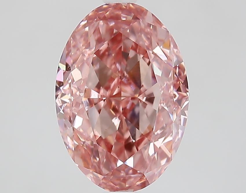 3.22 Ct. Fancy Vivid Pink Oval Lab Grown Diamond