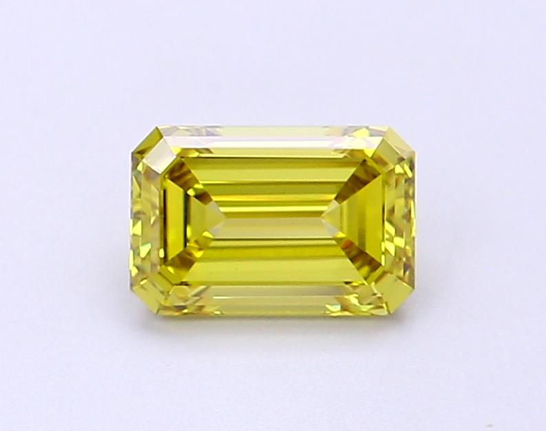 1.02 Ct. Fancy Intense Yellow Emerald Lab Grown Diamond
