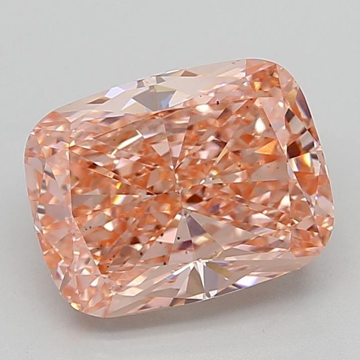 5.01 Ct. Fancy Vivid  Pink Cushion Lab Grown Diamond