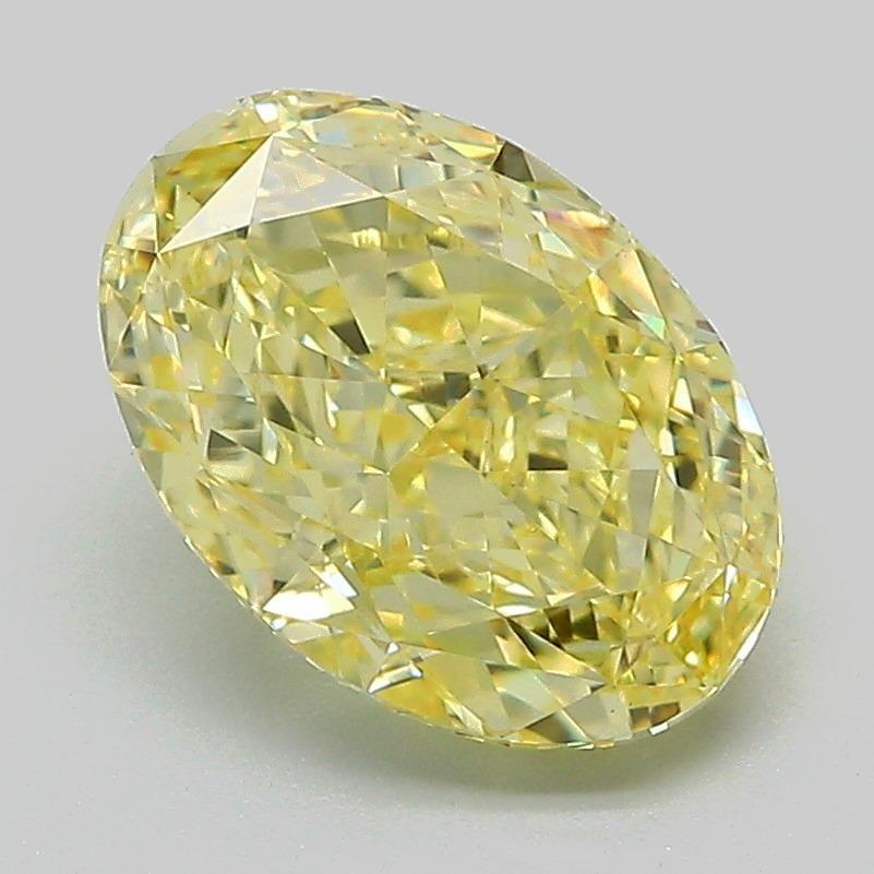 2.53 Ct. Fancy Intense Yellow Oval Lab Grown Diamond
