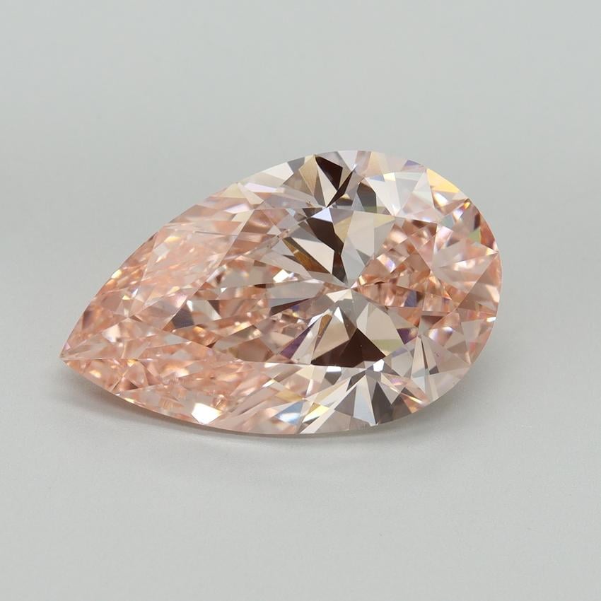 7.13 Ct. Fancy Vivid Pink Pear Lab Grown Diamond