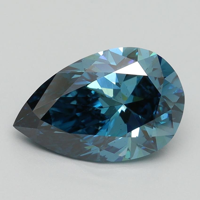2.26 Ct. Fancy Vivid Blue Pear Lab Grown Diamond
