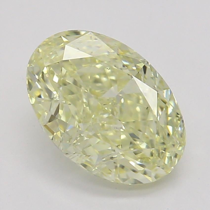 0.80 Ct. Fancy Light Yellow Oval Diamond