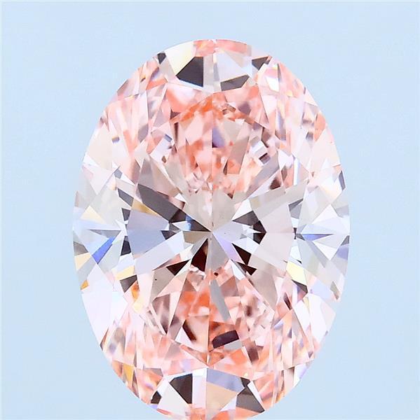 3.02 Ct. Fancy Pink Oval Lab Grown Diamond