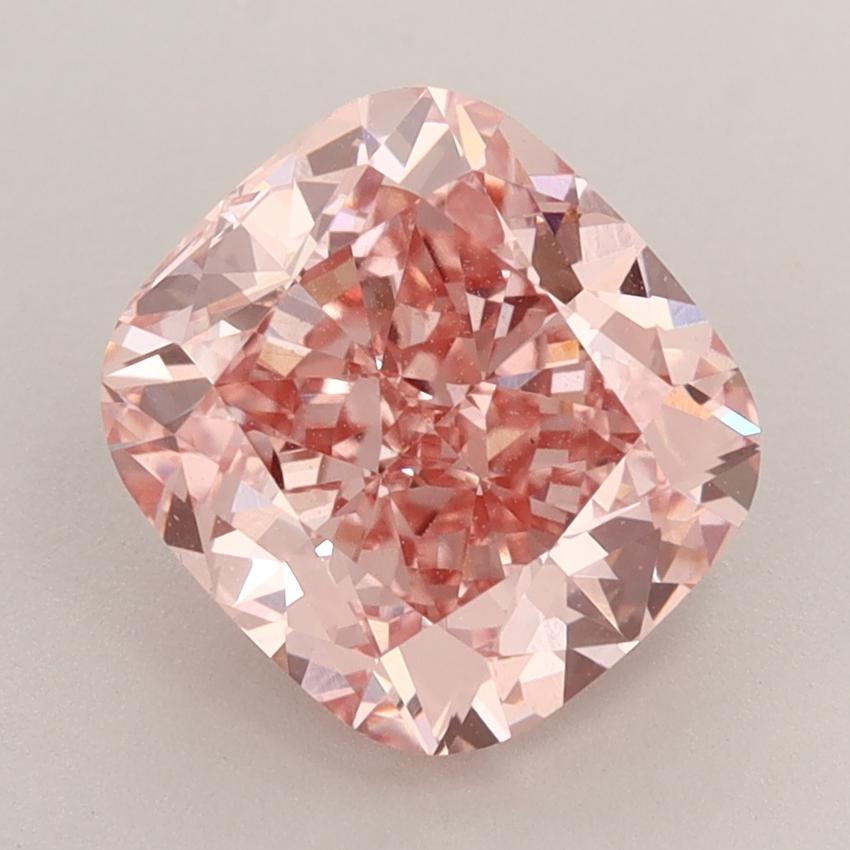 3.00 Ct. Fancy Vivid Pink Cushion Lab Grown Diamond