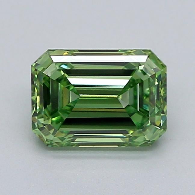 1.55 Ct. Fancy Vivid  Green Emerald Lab Grown Diamond