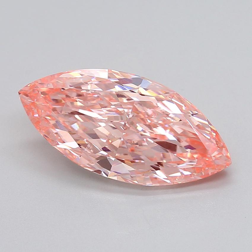 5.14 Ct. Fancy Vivid  Pink Marquise Lab Grown Diamond