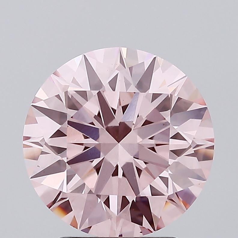 3.27 Ct. Fancy Intense Pink Round Lab Grown Diamond