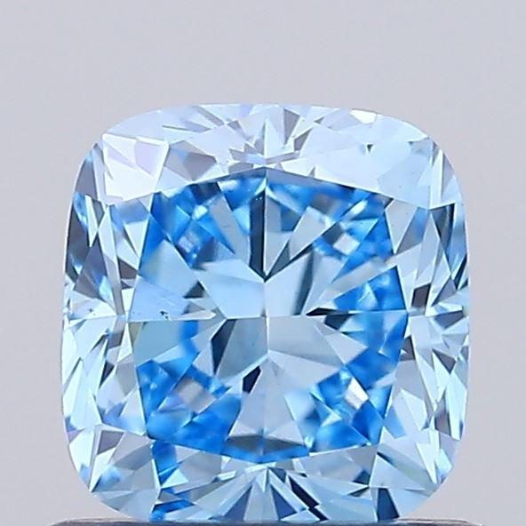 0.80 Ct. Fancy Vivid Blue Cushion Lab Grown Diamond