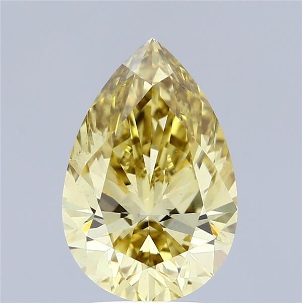 2.51 Ct. Fancy Intense Yellow Pear Lab Grown Diamond