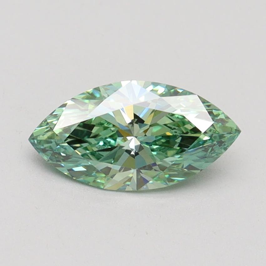 0.78 Ct. Fancy Vivid Green Marquise Lab Grown Diamond