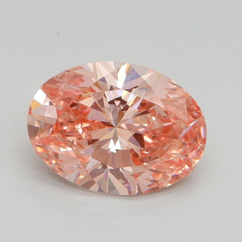 2.10 Ct. Fancy Vivid Pink Oval Lab Grown Diamond