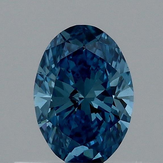 0.41 Ct. Fancy Vivid Blue Oval Lab Grown Diamond