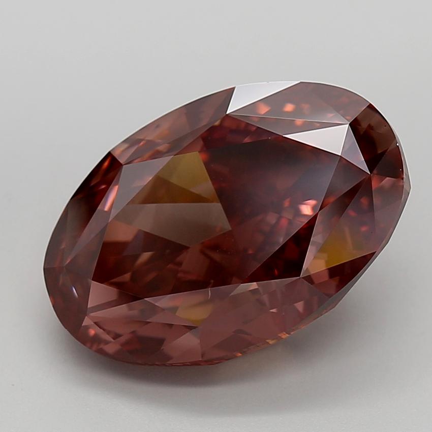 10.52 Ct. Fancy Vivid  Pink Oval Lab Grown Diamond