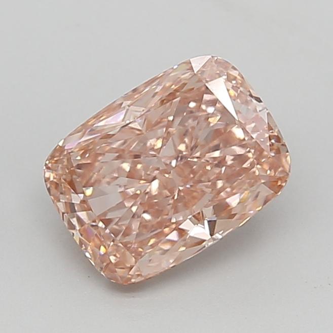 2.09 Ct. Fancy Vivid Brownish Pink Cushion Lab Grown Diamond