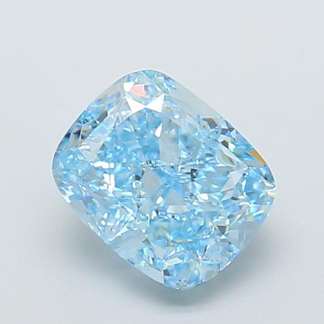 2.12 Ct. Fancy Vivid  Blue Cushion Lab Grown Diamond