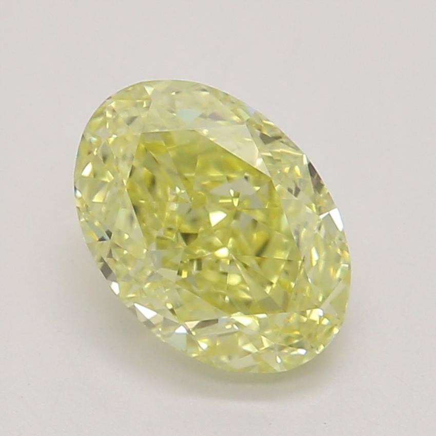 0.72 Ct. Fancy Intense Yellow Oval Diamond