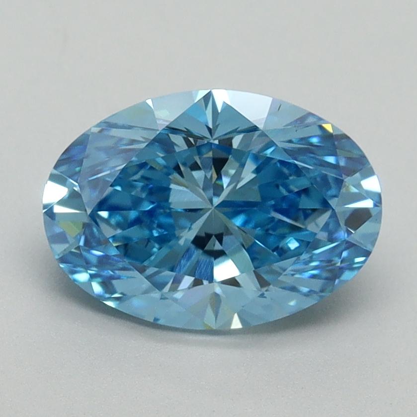 1.65 Ct. Fancy Vivid Blue Oval Lab Grown Diamond