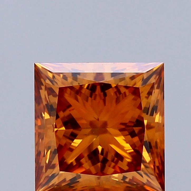 1.55 Ct. Fancy Vivid  Orange Princess Lab Grown Diamond