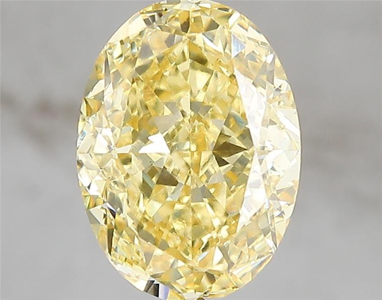 3.03 Ct. Fancy Vivid Yellow Oval Lab Grown Diamond