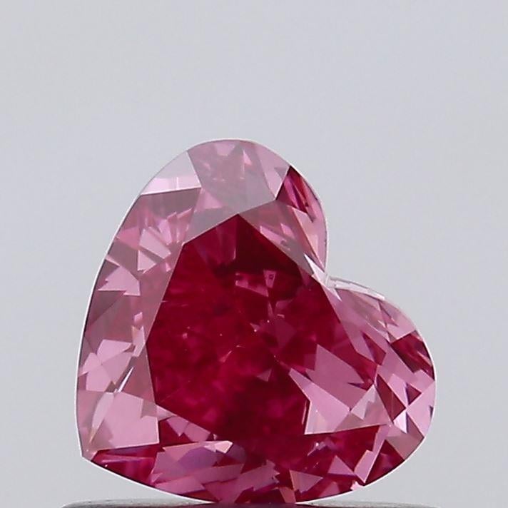 0.72 Ct. Fancy Vivid Pink Heart Lab Grown Diamond