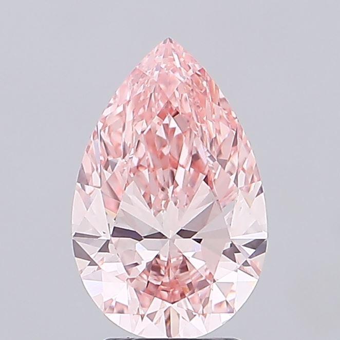 3.06 Ct. Fancy Vivid Pink Pear Lab Grown Diamond