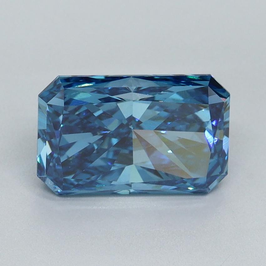 2.31 Ct. Fancy Vivid Malibu Blue Radiant Lab Grown Diamond