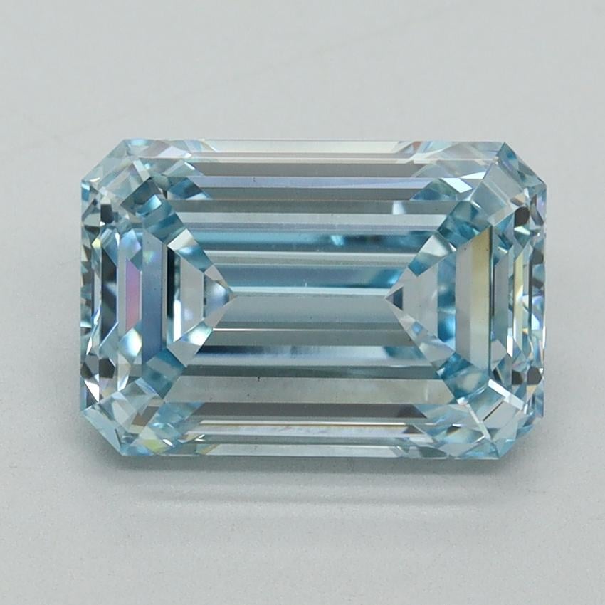 2.92 Ct. Fancy Intense Blue Emerald Lab Grown Diamond
