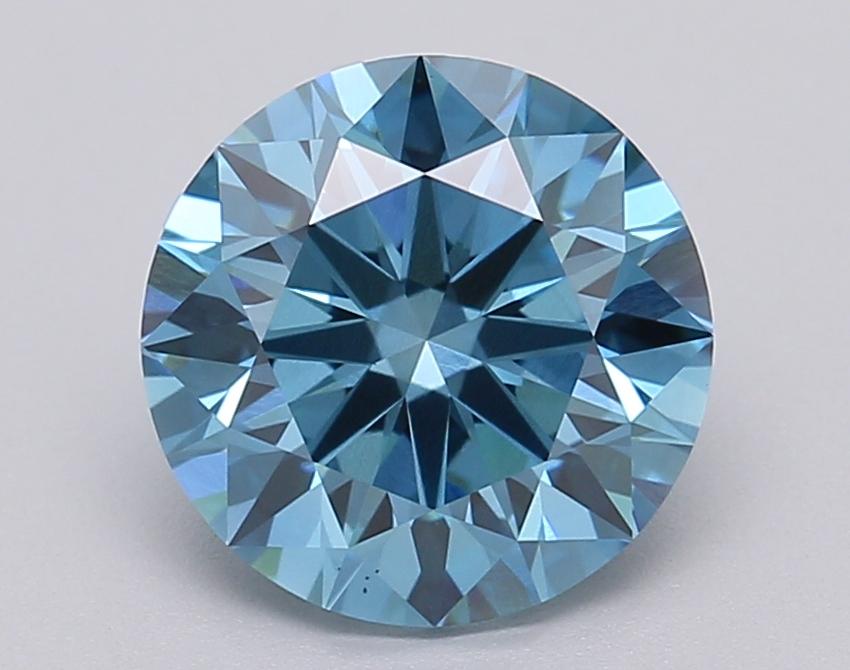 1.98 Ct. Fancy Vivid Blue Round Lab Grown Diamond