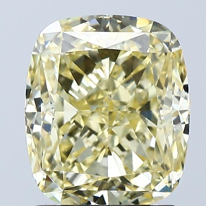 2.28 Ct. Fancy Intense Yellow Cushion Lab Grown Diamond