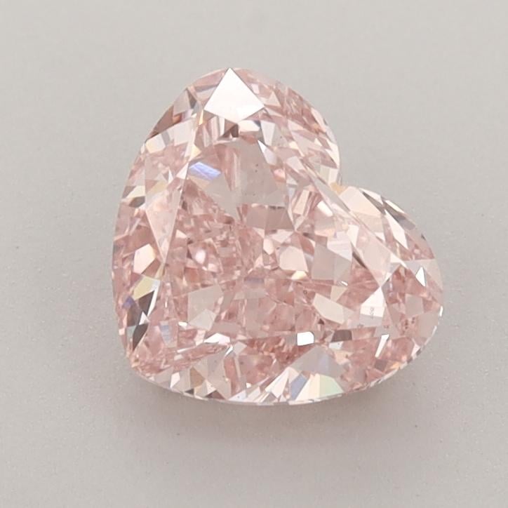 1.42 Ct. Fancy Intense  Pink Heart Lab Grown Diamond
