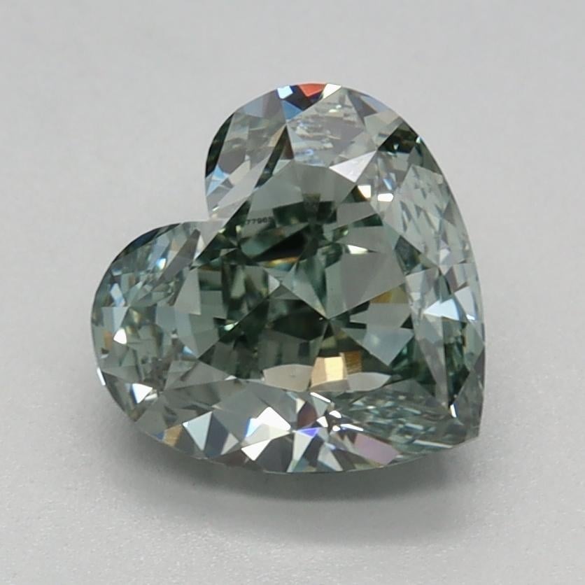 1.57 Ct. Fancy Intense Green Heart Lab Grown Diamond