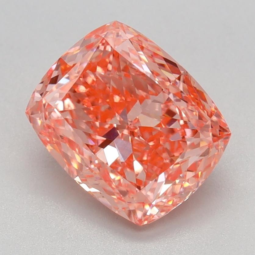 1.60 Ct. Fancy Vivid  Pink Cushion Lab Grown Diamond