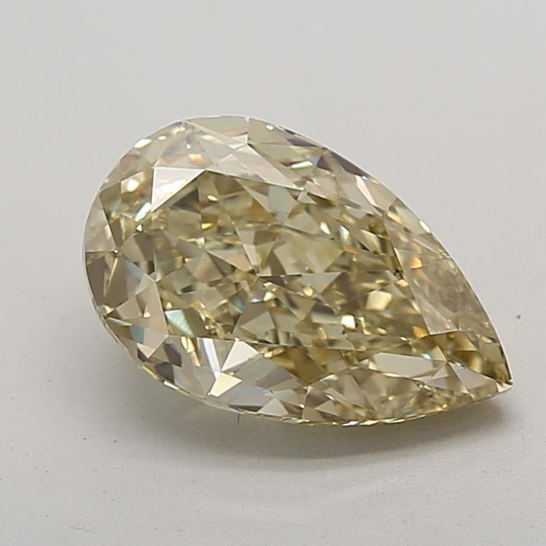 3.41 Ct. Fancy  Yellow Pear Lab Grown Diamond