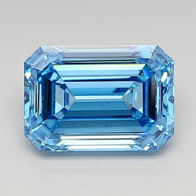 2.09 Ct. Fancy Vivid  Blue Emerald Lab Grown Diamond