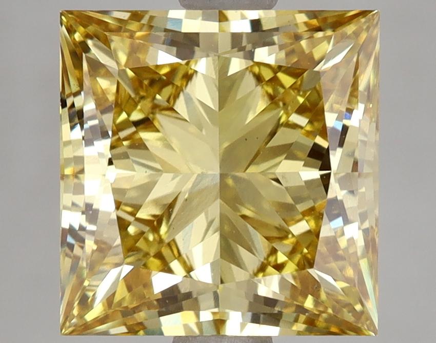 4.96 Ct. Fancy Vivid Yellow Princess Lab Grown Diamond