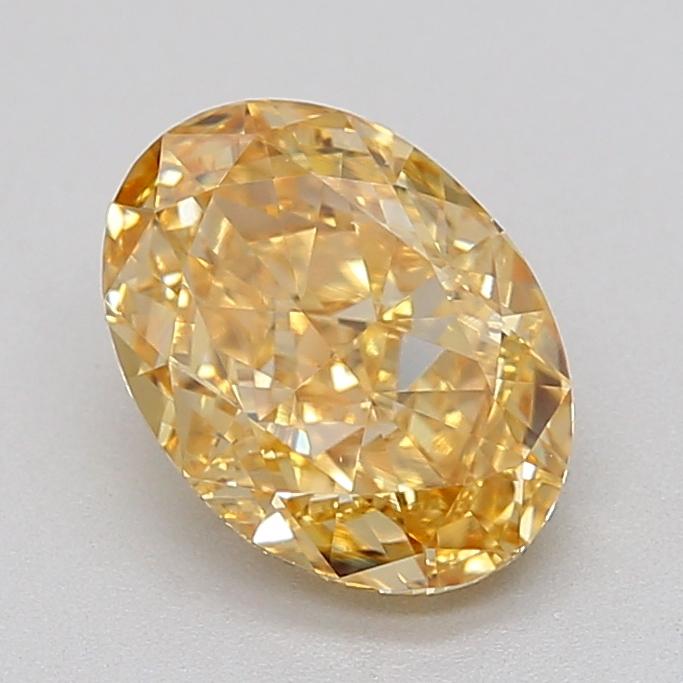1.55 Ct. Fancy  Orange Oval Lab Grown Diamond