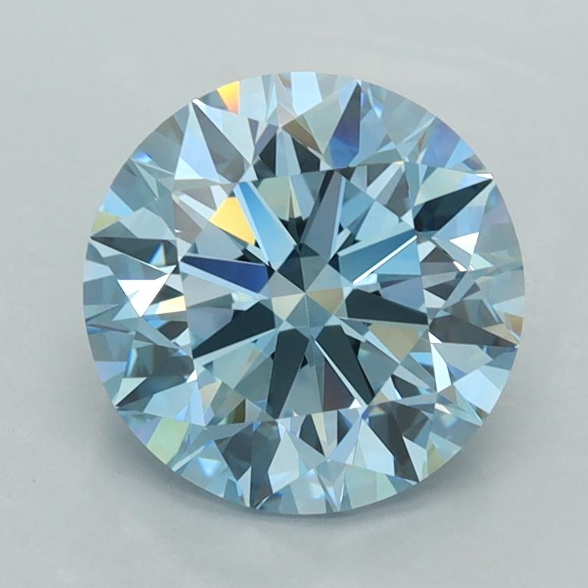 2.54 Ct. Fancy Vivid  Blue Round Lab Grown Diamond