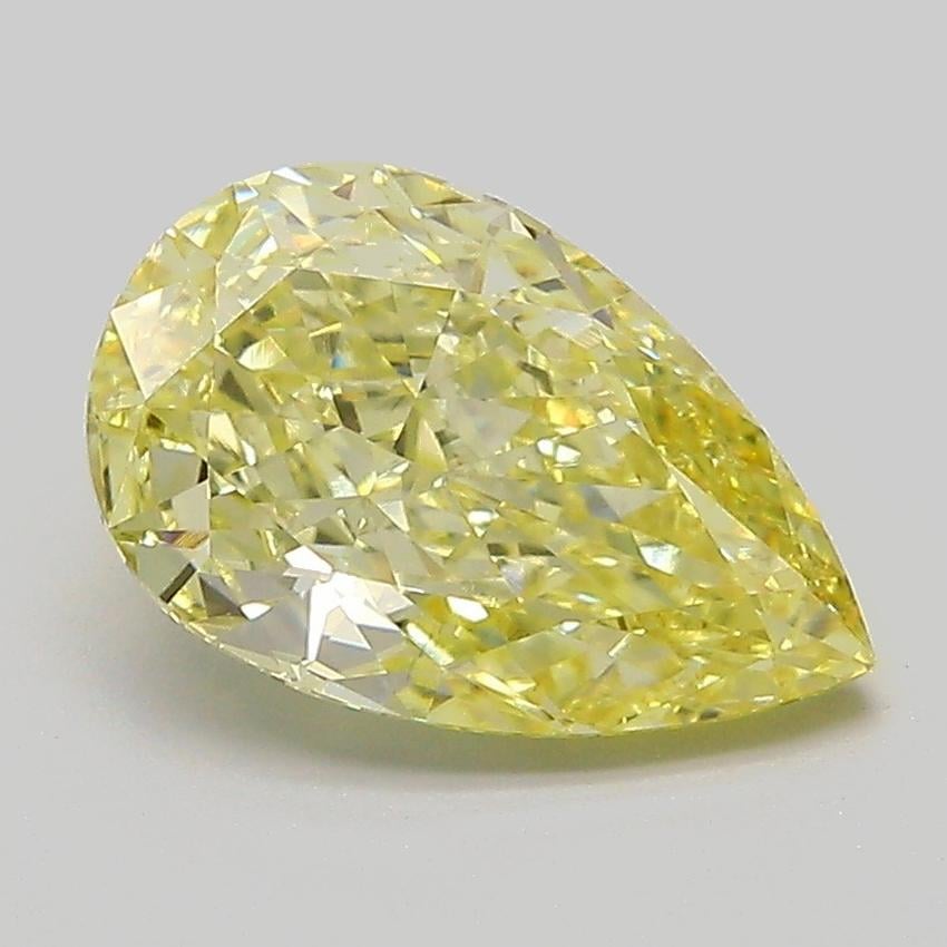 2.12 Ct. Fancy Intense  Yellow Pear Lab Grown Diamond