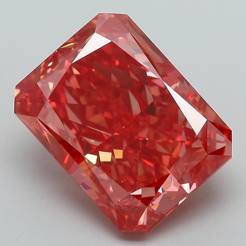 9.16 Ct. Fancy Vivid  Pink Radiant Lab Grown Diamond