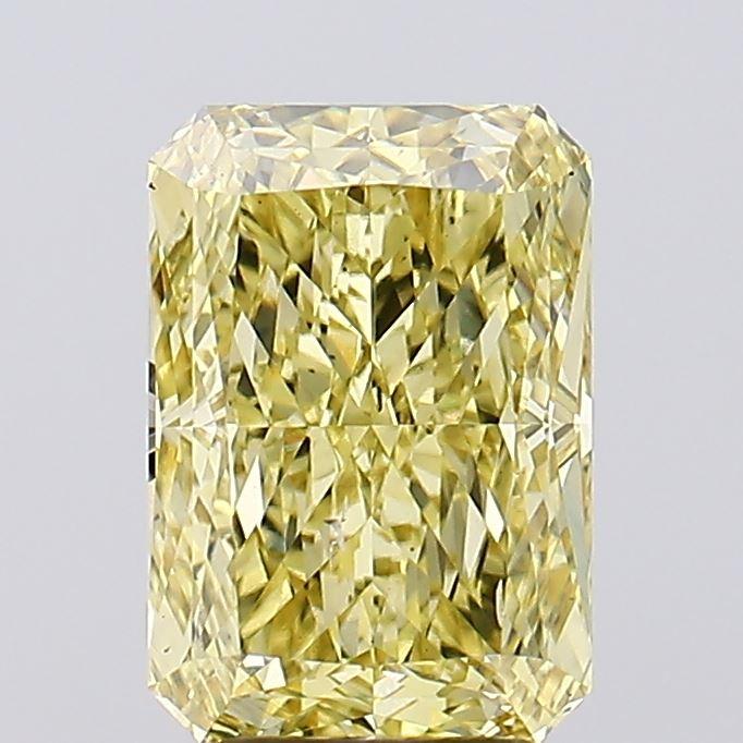 3.87 Ct. Fancy Vivid  Yellow Radiant Lab Grown Diamond