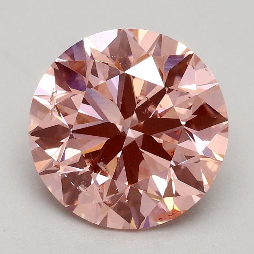 2.02 Ct. Fancy Intense Pink Round Lab Grown Diamond