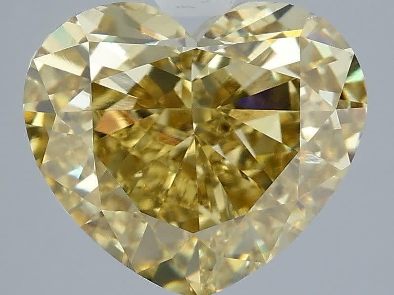 4.54 Ct. Fancy Intense Yellow Heart Lab Grown Diamond