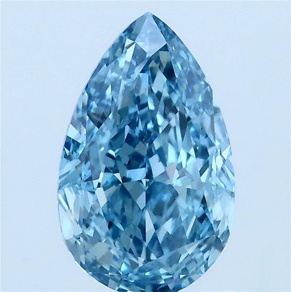 1.54 Ct. Fancy Vivid Blue Pear Lab Grown Diamond