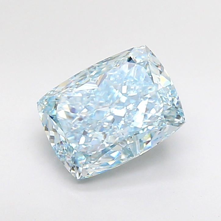 2.57 Ct. Fancy Intense  Blue Cushion Lab Grown Diamond